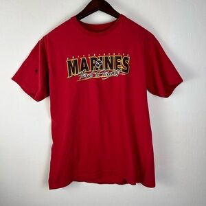 Marines First to Fight Shirt Red Size Large